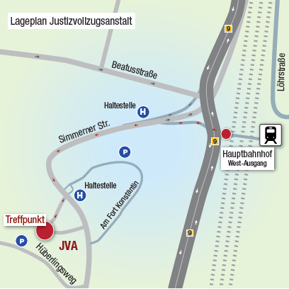 Lageplan Justizvollzugsanstalt Koblenz